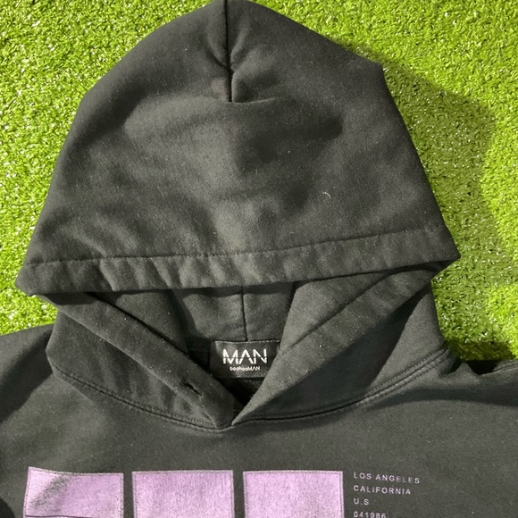 BoohooMan LA California Black Graphic Hoodie - Picture 4 of 8